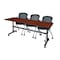 Kobe Rectangle Mobile table, 84" W, 29" H, Laminate Top, Cherry MKFT8424CH23BK - alternate 1